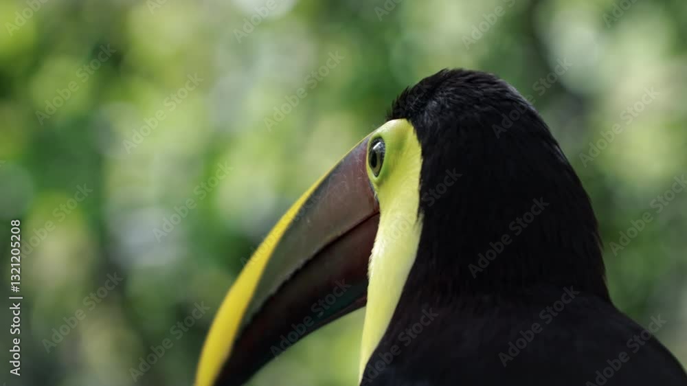 Schwarzschnabeltukan auf einem Ast – Atemberaubende Naturaufnahme aus Costa Ricas Regenwald Schwarzschnabeltukan auf einem Ast – Atemberaubende Naturaufnahme aus Costa Ricas Regenwald