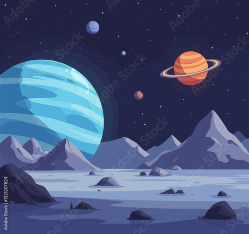 Planets and Mountains in Space