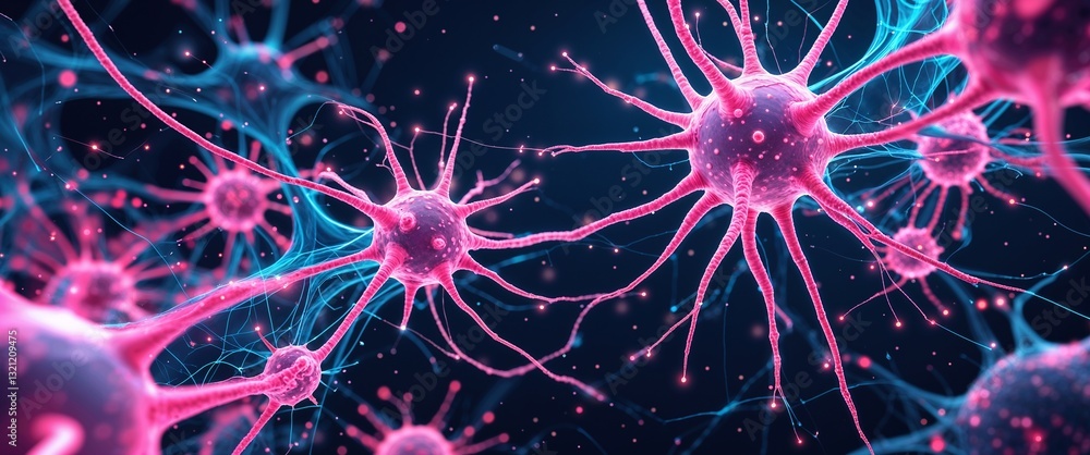 pink neural network neuron connection cyan dark background motion and energy concept modern and futuristic digital abstract artwork background pink neural network neuron connection cyan dark background motion and energy concept modern and futuristic digital abstract artwork background
