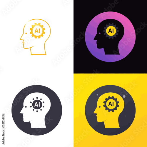 Four Unique AI-Themed Icons