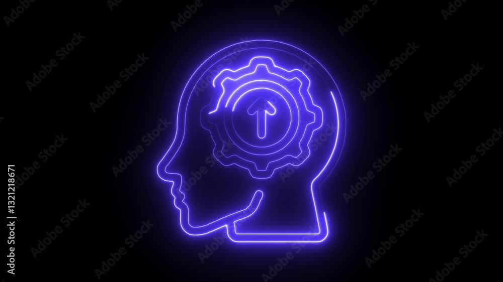 Glowing neon capacity icon isolated on black background. HD Video motion graphic animation Glowing neon capacity icon isolated on black background. HD Video motion graphic animation