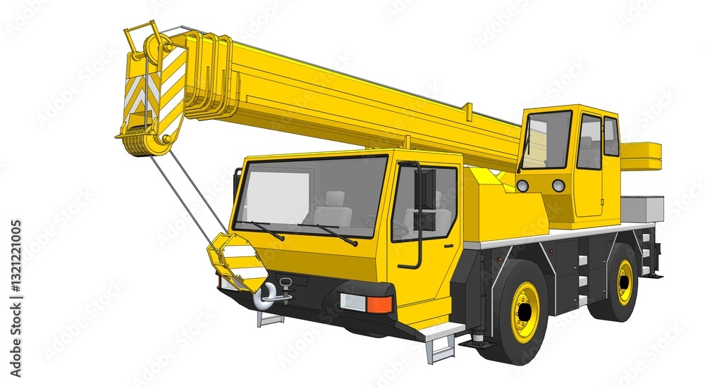 Obraz premium crane on wheels 3d illustration