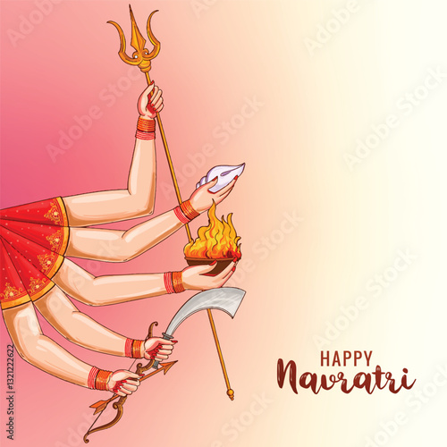 illustration of happy navratri poster background