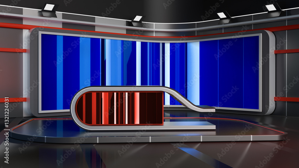 3D Virtual TV Studio News 3D Virtual TV Studio News