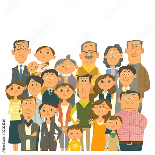 様々な夫婦のイラスト