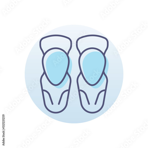 Canvas Print Kneepads Vector icon