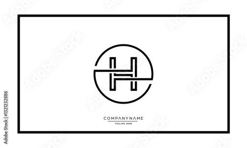 Alphabet letters H or HH logo vector icon