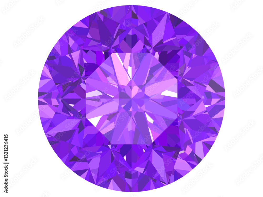Purple faceted round gemstones of Amethyst, Tanzanite, Spinel, Purple diamond, purple garnet Purple faceted round gemstones of Amethyst, Tanzanite, Spinel, Purple diamond, purple garnet