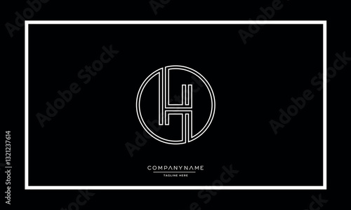 Alphabet letters H or HH logo vector icon