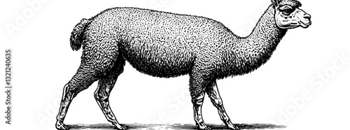 Distinctive engraved vector illustration of a unique animal, perfect for tattoos and creative packaging designs
