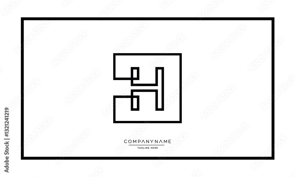 Alphabet letters H or HH logo vector icon Alphabet letters H or HH logo vector icon