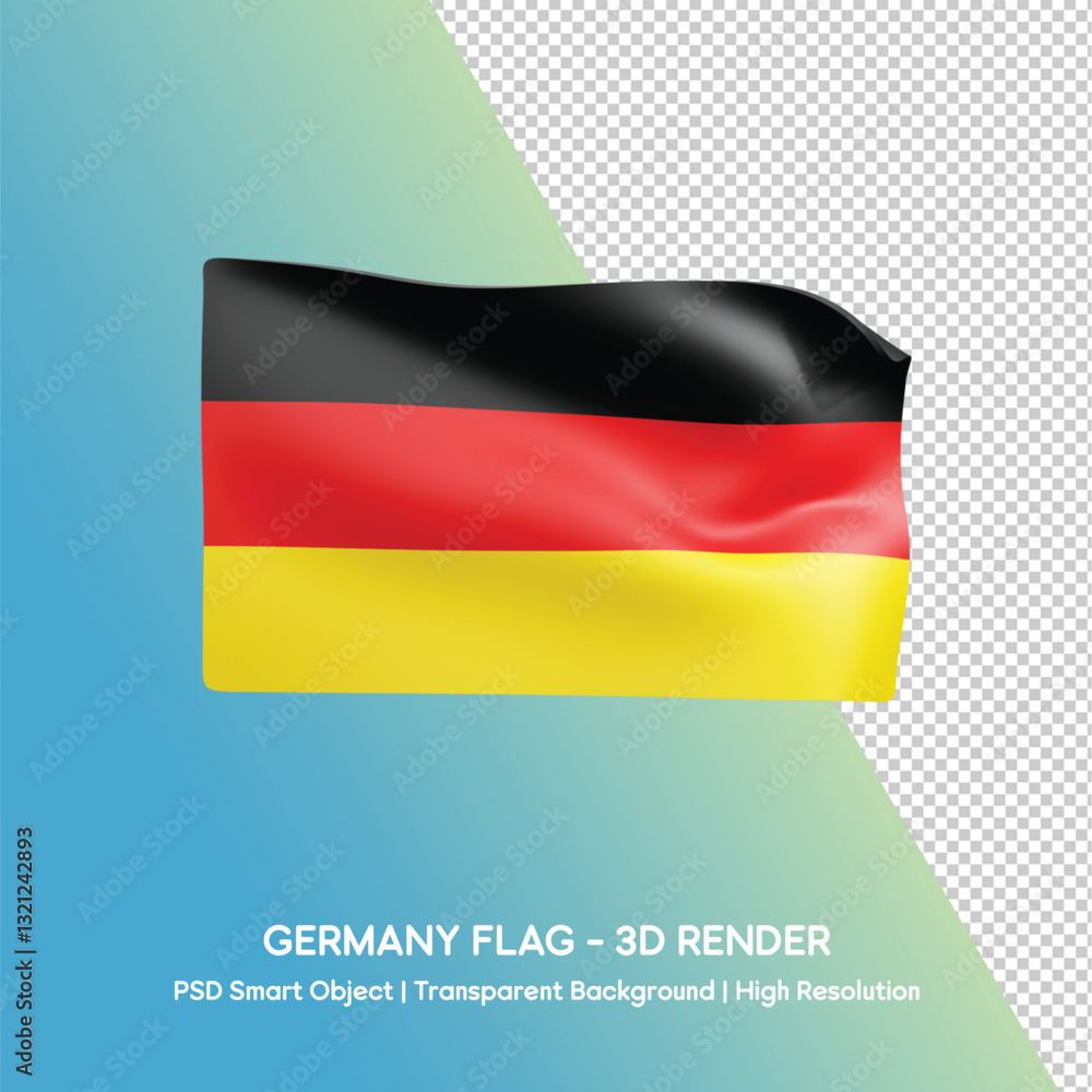 Obraz premium Germany Flag 3D Render
