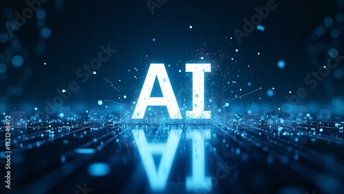 AI Innovation & Future Technology – Machine Learning, Data Processing, Digital Security, Smart Automation, Neural Networks | High Resolution 300 DPI image photo