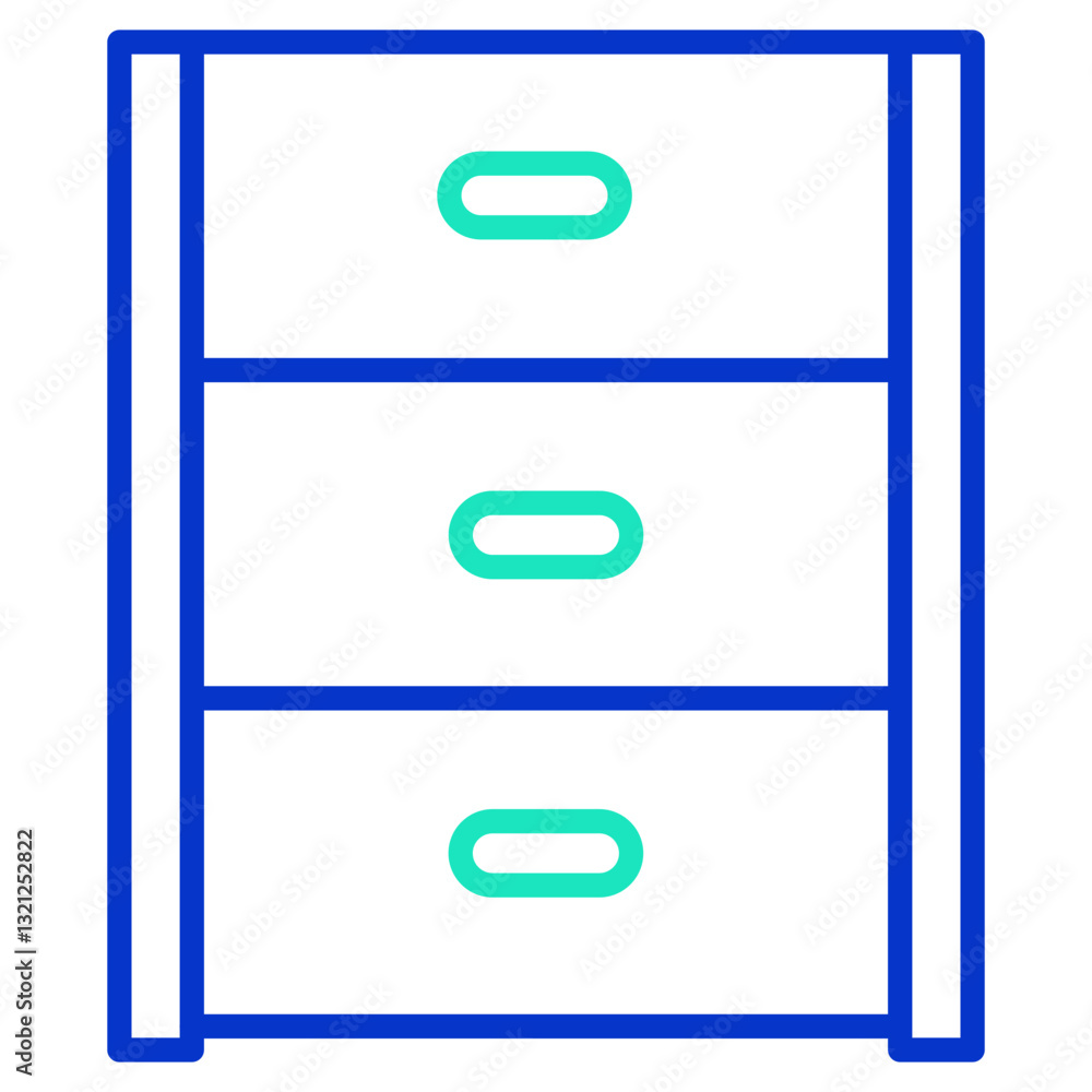Jewelry box outline dual color icon Jewelry box outline dual color icon