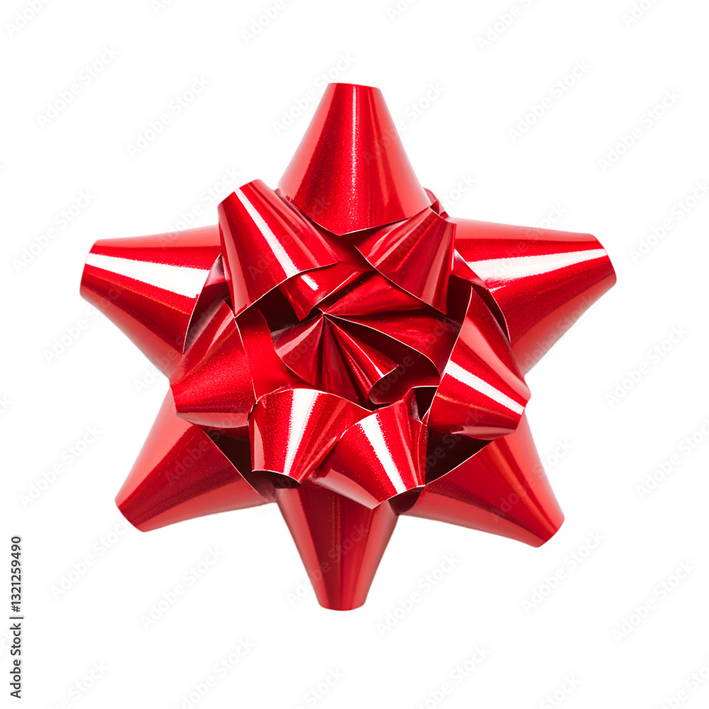 A Shiny Red Bow Festive Gift Wrapping Celebration Cheerful A Shiny Red Bow Festive Gift Wrapping Celebration Cheerful
