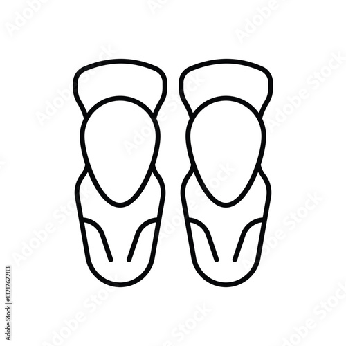 Canvas Print Kneepads Vector icon
