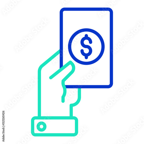 Card Payment outline dual color icon