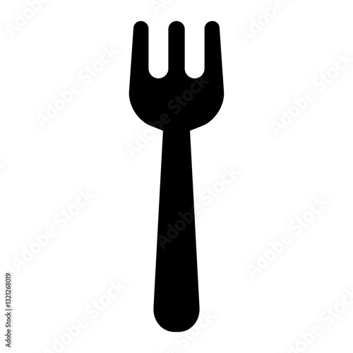 Fork icon. Tableware vector icon