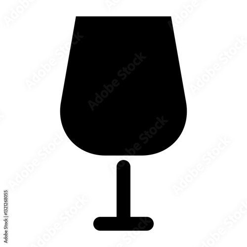 Wine glass icon. Tableware vector icon