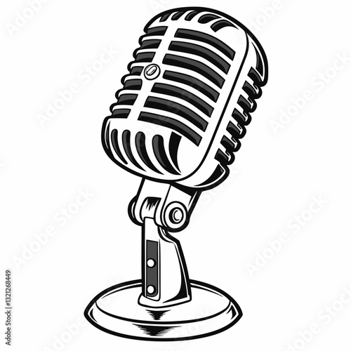 old school microphone icon