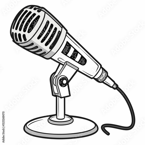 old school microphone icon