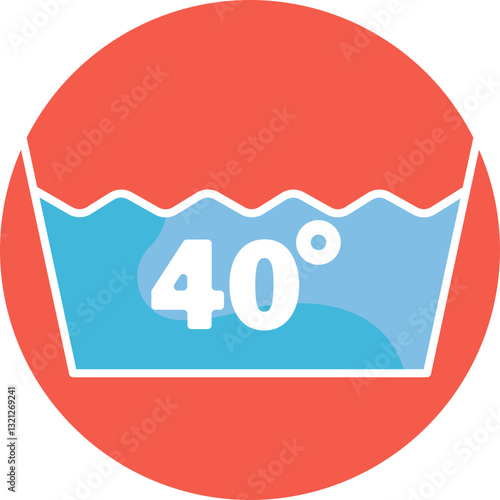 Washing temperature of 40°C – Indicates that laundry should be washed at 40 degrees Celsius.
