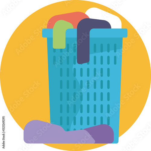 A container for transporting dirty laundry.