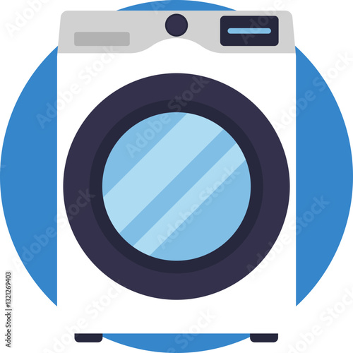Washing machine: A symbol of a household appliance used for washing clothes and textiles.