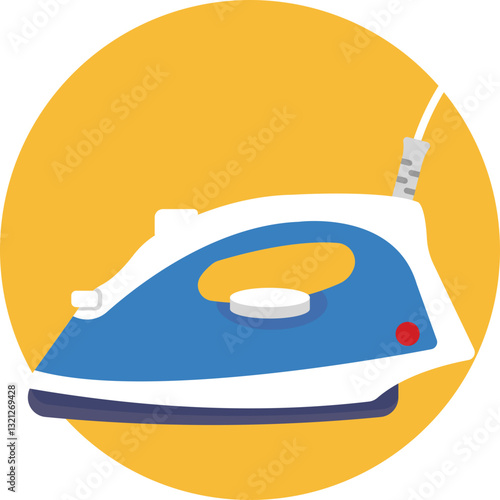 Iron: A steam iron used for pressing clothes to remove wrinkles.
