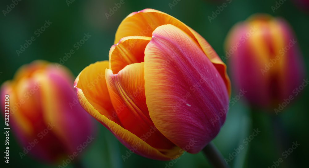 Close-up captures the vivid yellow and red hues of tulips in full bloom, signaling the arrival of spring. Close-up captures the vivid yellow and red hues of tulips in full bloom, signaling the arrival of spring.
