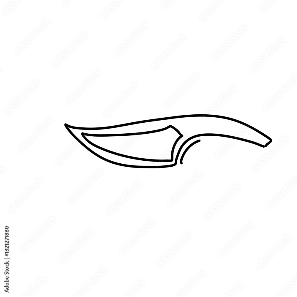 Fototapeta premium Chef knife silhouette 