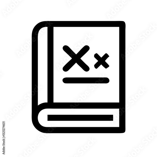 algebra book pictogram isolated on transparent background 

