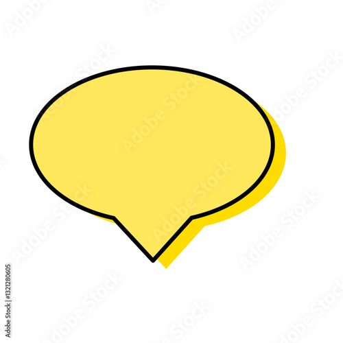 Chat bubble in yellow
