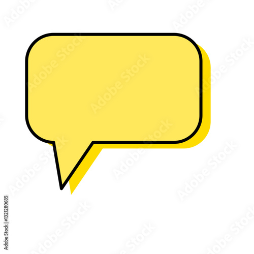 Chat bubble in yellow
