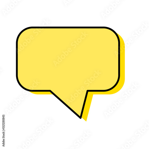 Chat bubble in yellow
