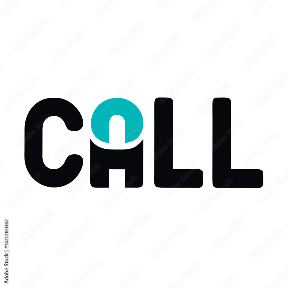 Modern Call Logo Design in Bold Typography Modern Call Logo Design in Bold Typography