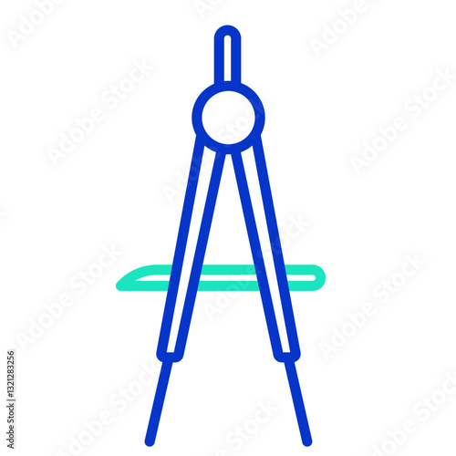 compas outline dual color icon