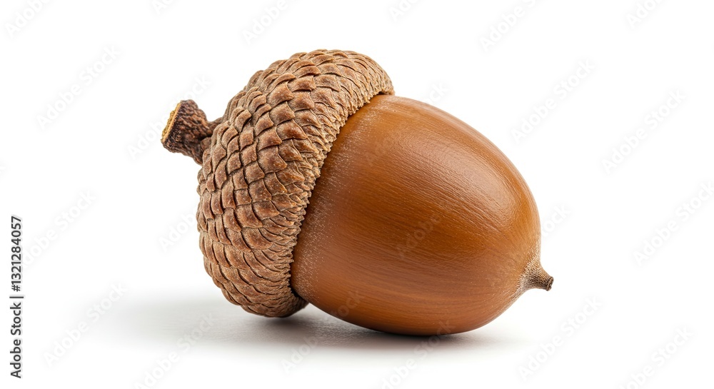 Isolated Acorn Close-up on White Background Ready for Fall Projects Isolated Acorn Close-up on White Background Ready for Fall Projects