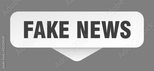 fake news sticker. fake news sign isolated on gray background