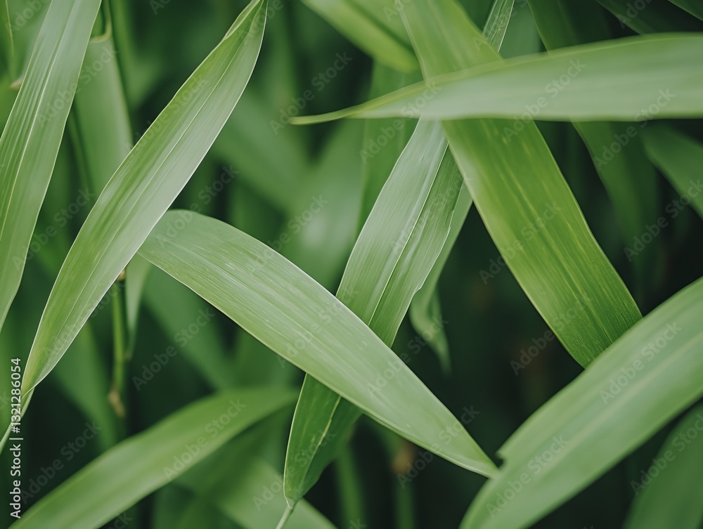 Bamboo leaves. Generative AI Bamboo leaves. Generative AI