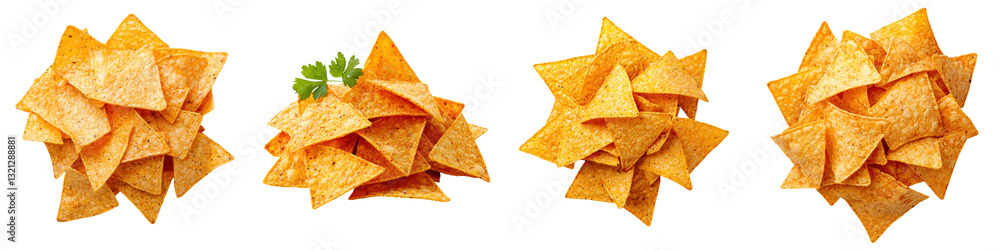 Arrangement of Crisp Vibrant Tortilla Chips with Dips or Salsas Perfect for Delightful Snacking Sharing or Celebratory Gatherings Arrangement of Crisp Vibrant Tortilla Chips with Dips or Salsas Perfect for Delightful Snacking Sharing or Celebratory Gatherings