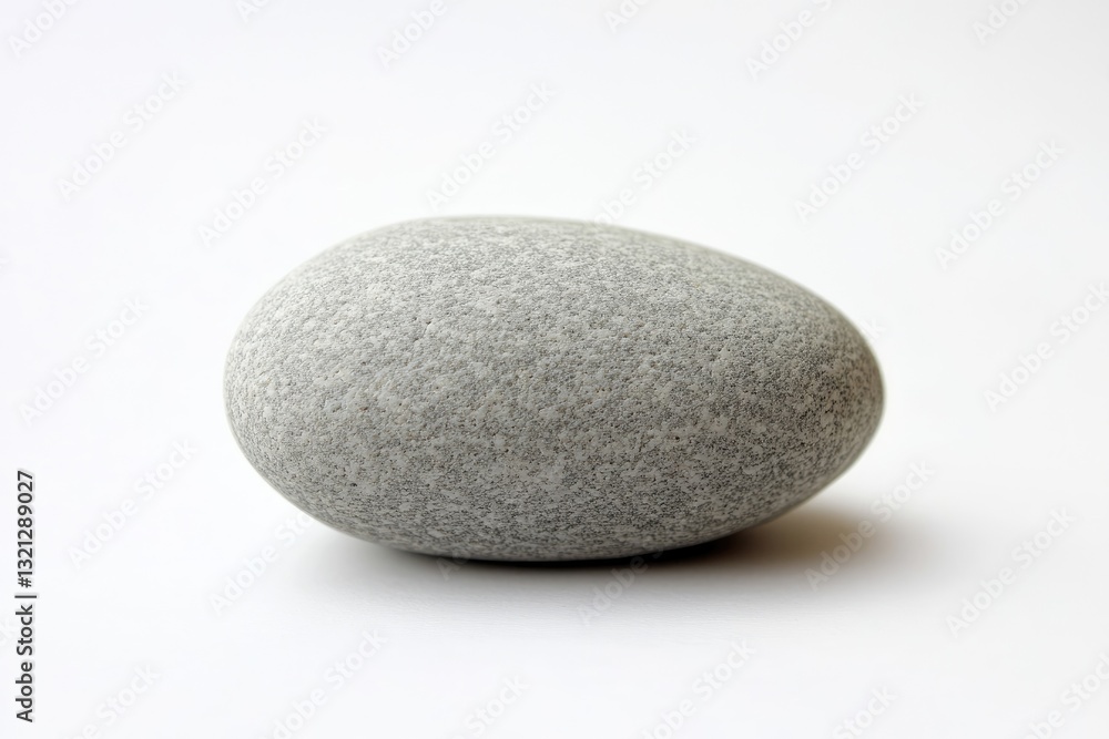 Gray, smooth, oval-shaped stone Gray, smooth, oval-shaped stone