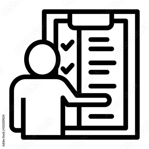 Accountability Icon - Outline Style - Business Value Themes