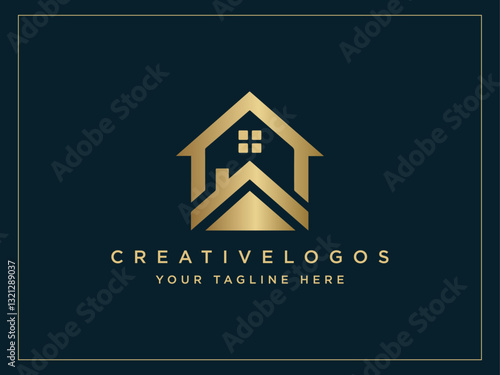 Home logo vector, home logo design, home logo png, luxury golden home logo, home logo template, house logo