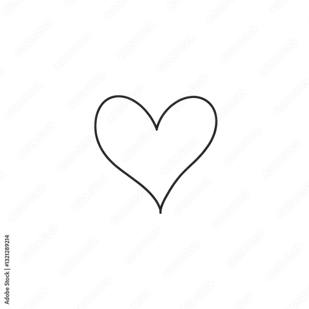 Minimalist heart outline, simple black and white design, perfect for romantic themes, invitations, or art projects. Isolated on white background or PNG Minimalist heart outline, simple black and white design, perfect for romantic themes, invitations, or art projects. Isolated on white background or PNG