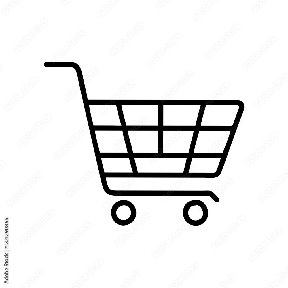 Wireframe shopping cart icon, online store, e-commerce, digital retail, marketplace shopping Wireframe shopping cart icon, online store, e-commerce, digital retail, marketplace shopping