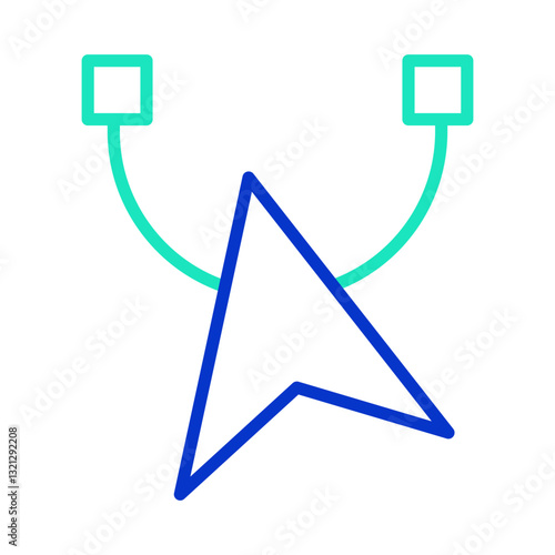 Reshape tool outline dual color icon