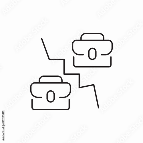 Business portfolio career path icon vector sign