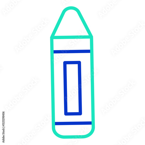 crayon outline dual color icon