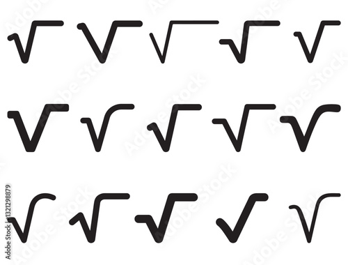 SQUARE ROOT SILHOUETTE WHITE BACKGROUND